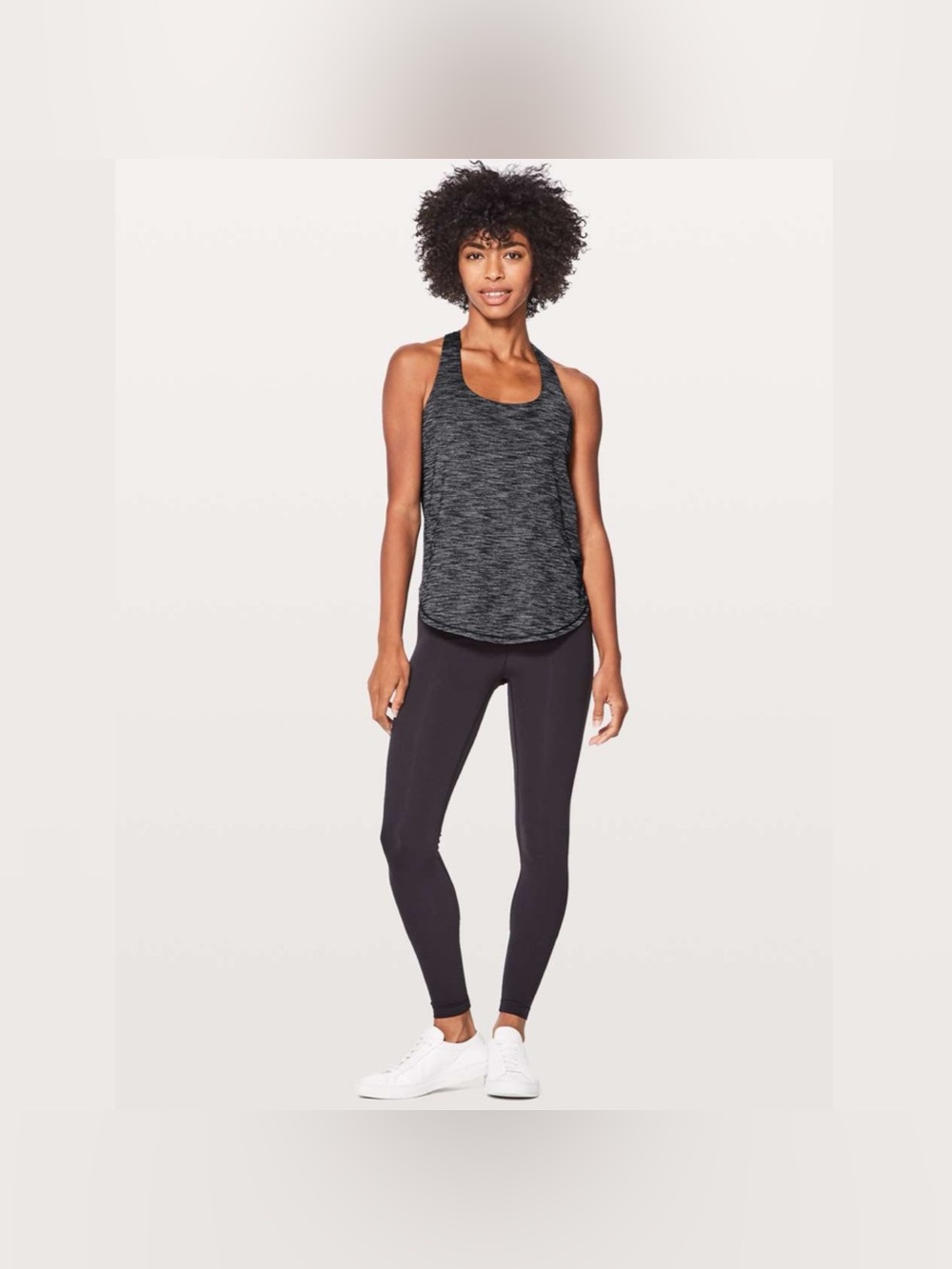 Lululemon Women’s Free To Be Serene 2 in 1 Tank Top in Heathered Black/Black (6)